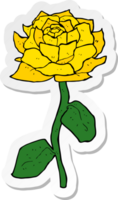 sticker of a yellow rose cartoon png