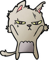 tough cartoon cat png