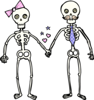 cartoon skeletons in love png