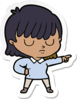 sticker of a cartoon woman png