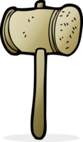 martillo de madera de dibujos animados png