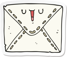 sticker of a cartoon envelope png