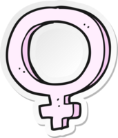 pegatina de un símbolo femenino de dibujos animados png