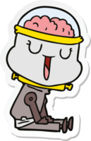 sticker van een happy cartoon robot png