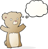 cartoon teddy bear with thought bubble png