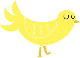 ilustración de color plano de pájaro png