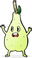 cartoon frightened pear png