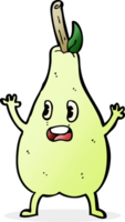 poire effrayée de dessin animé png