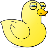 mano dibujado dibujos animados gracioso caucho Pato png