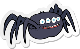 sticker of a cartoon spooky spider png