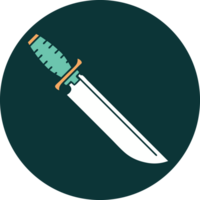 iconico tatuaggio stile Immagine di un' coltello png