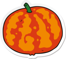 sticker of a cartoon melon png