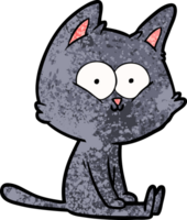 cartone animato gatto seduta png