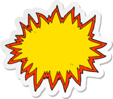 sticker of a cartoon explosion sign png