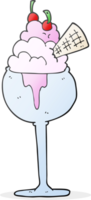 main tiré dessin animé la glace crème png