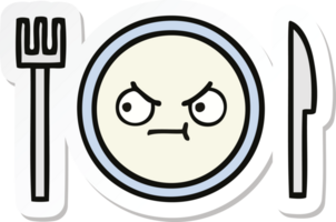 sticker van een schattig cartoon bord png