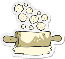 sticker of a cartoon rolling pin png