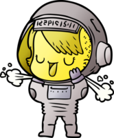 Cartoon-Astronautin png