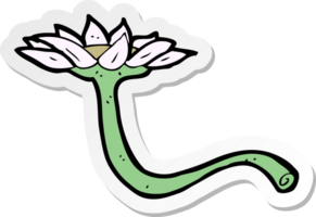 sticker van een cartoonbloem png