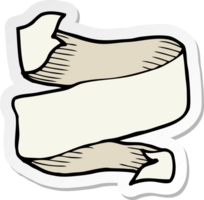 sticker of a cartoon tattoo scroll banner png