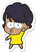 sticker of a cartoon woman png