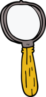 cartoon doodle magnifying glass png