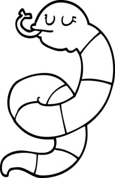 linje teckning tecknad serie orm lindad png