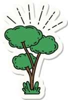 sticker of a tattoo style tree png