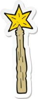 pegatina de una varita mágica de dibujos animados png