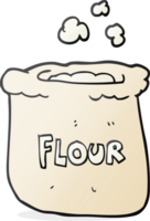 hand drawn cartoon bag of flour png