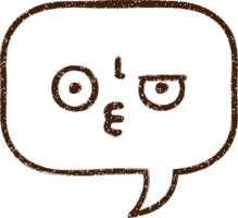 Speech Bubble Charcoal Drawing png