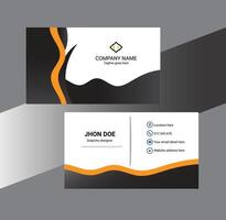 Orange elegant corporate card vector