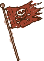 disegno con il gesso della bandiera dei pirati png