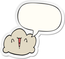 cartoon cloud with speech bubble sticker png