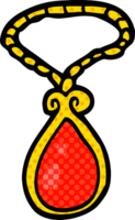 cartoon doodle red pendant png