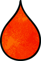 hand drawn quirky cartoon blood drop png