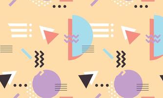 Geometric shapes background in flat design vector