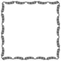 Hand drawn floral frame design background vector