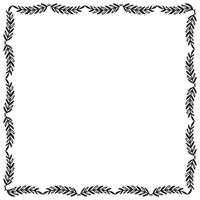 Hand drawn floral frame design background vector