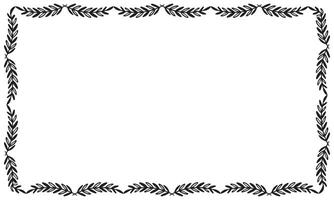 Hand drawn floral frame design background vector