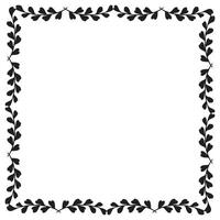 Hand drawn floral frame design background vector