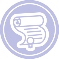 diploma certificate circular icon symbol png