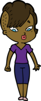 cartoon surprised girl png