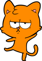 bored cartoon cat png