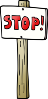 panneaux de signalisation de doodle de dessin animé png