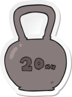 sticker of a cartoon 20kg kettle bell png