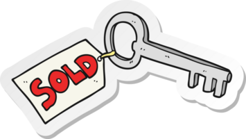 sticker of a cartoon new house key png