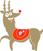 plat Couleur illustration de Noël renne png