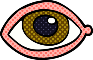 olho humano de desenho animado png