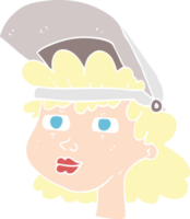 flache farbillustration der frau mit schweißmaske png